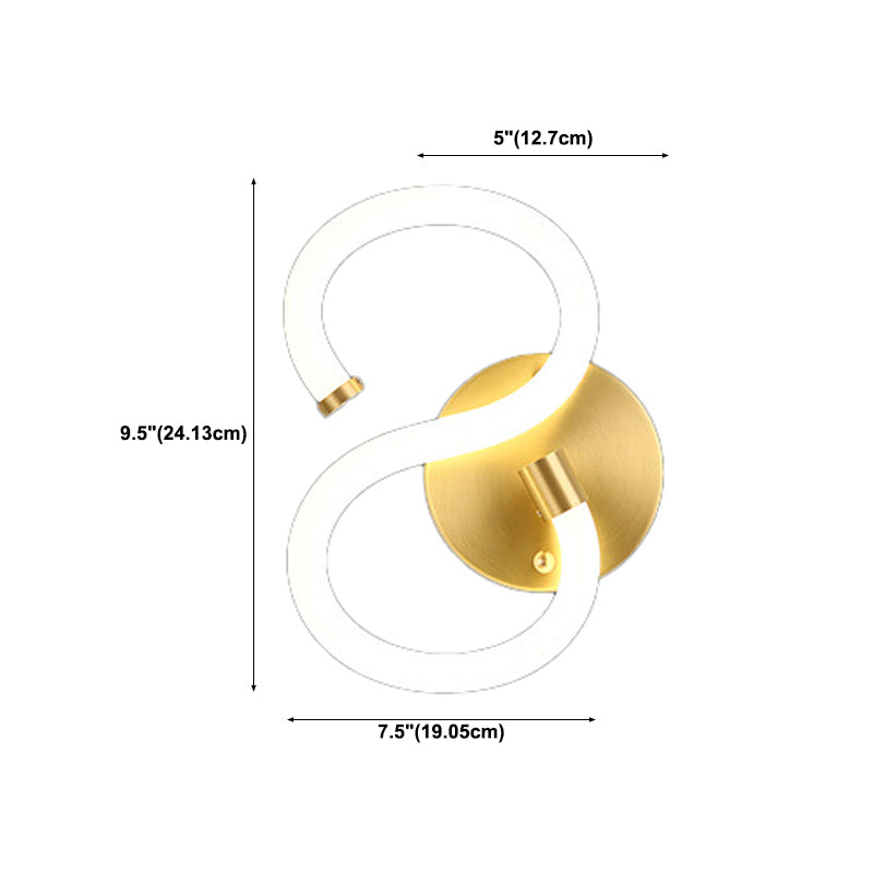 Linear Wall Sconces Modern Metal Wall Lamp in Gold for Living Room