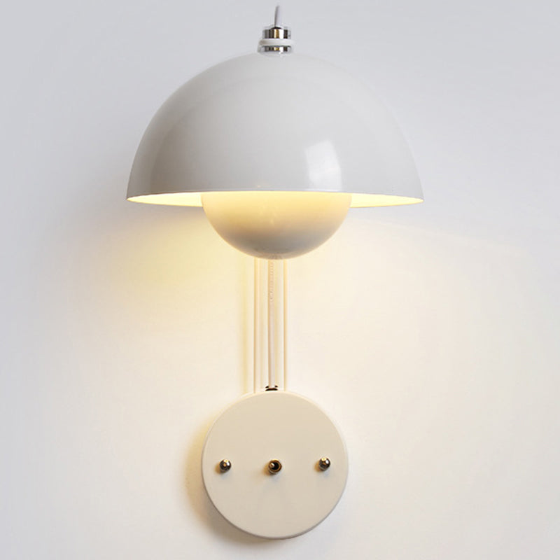 Modern Wall Sconce Circular Shape Wall Light with Metal Shade for Bedroom