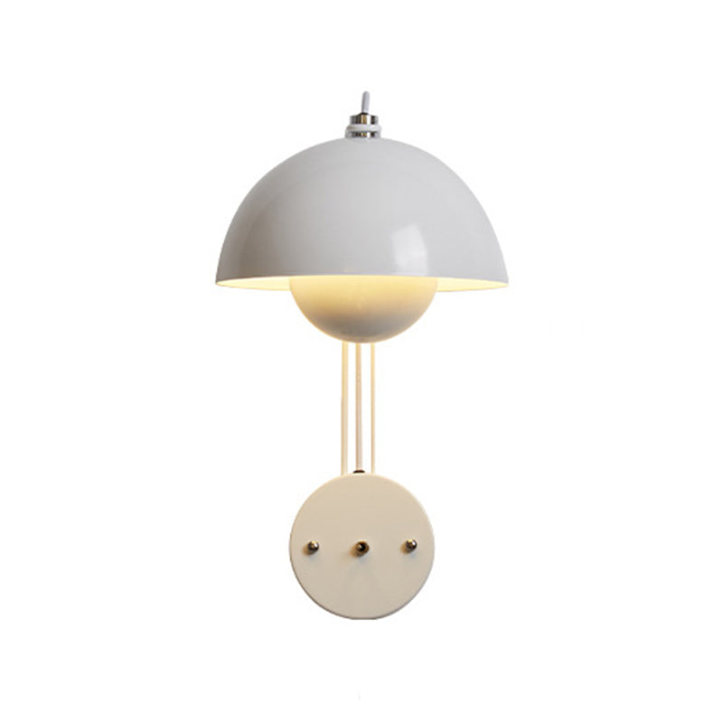Modern Wall Sconce Circular Shape Wall Light with Metal Shade for Bedroom