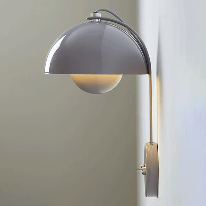 Modern Wall Sconce Circular Shape Wall Light with Metal Shade for Bedroom