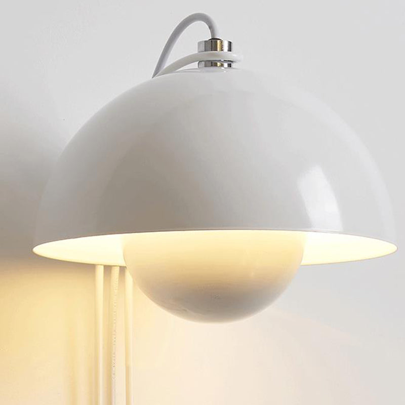 Modern Wall Sconce Circular Shape Wall Light with Metal Shade for Bedroom
