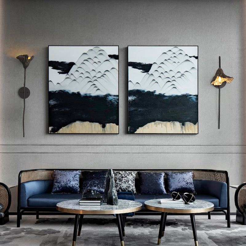 Modern Wall Sconce Flower Shape Wall Light with Metal Shade for Bedroom