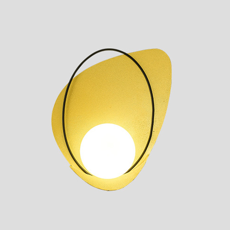 Postmodern Wall Lamp 1-Light Wall Mount Lamp with Glass Shade for Bedroom