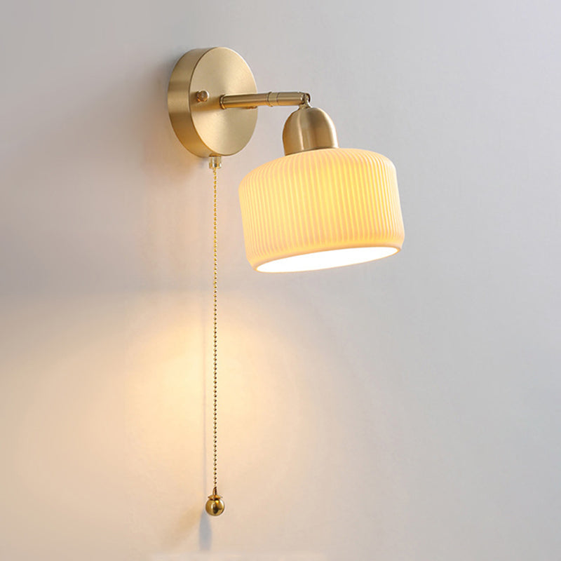 Postmodern Wall Lamp 1-Light Wall Mount Lamp with Ceramics Shade for Bedroom