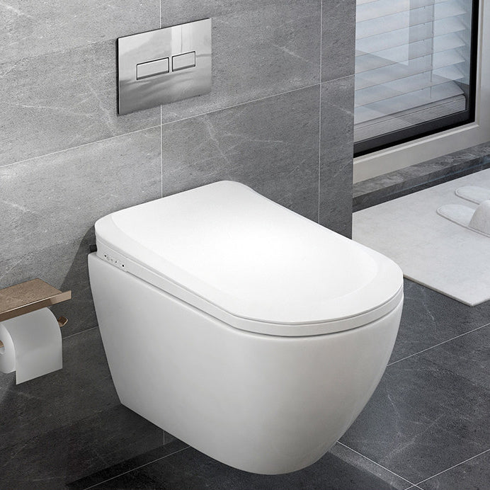 Wall Mount All-In-One Toilet Bowl Porcelain Contemporary Flush Toilet