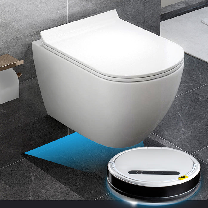 Wall Mount All-In-One Toilet Bowl Porcelain Contemporary Flush Toilet