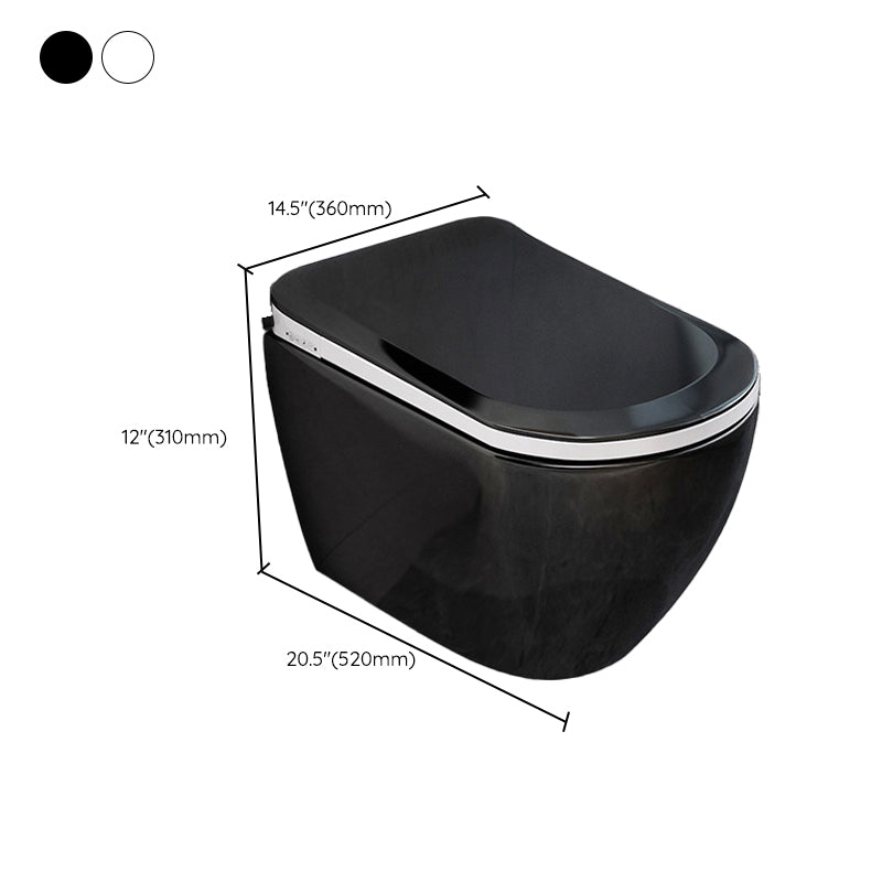 Wall Mount All-In-One Toilet Bowl Porcelain Contemporary Flush Toilet