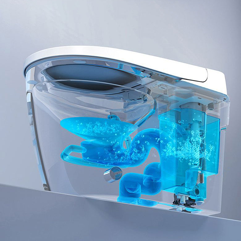 Concealed Tank Modern Toilet Heated Seat One-Piece Flush Toilet with Slow Close Seat