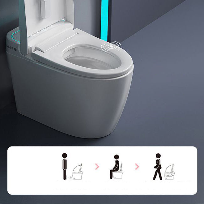 Concealed Tank Modern Toilet Heated Seat One-Piece Flush Toilet with Slow Close Seat