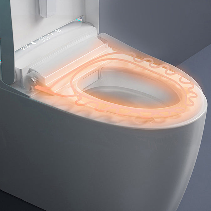 Concealed Tank Modern Toilet Heated Seat One-Piece Flush Toilet with Slow Close Seat