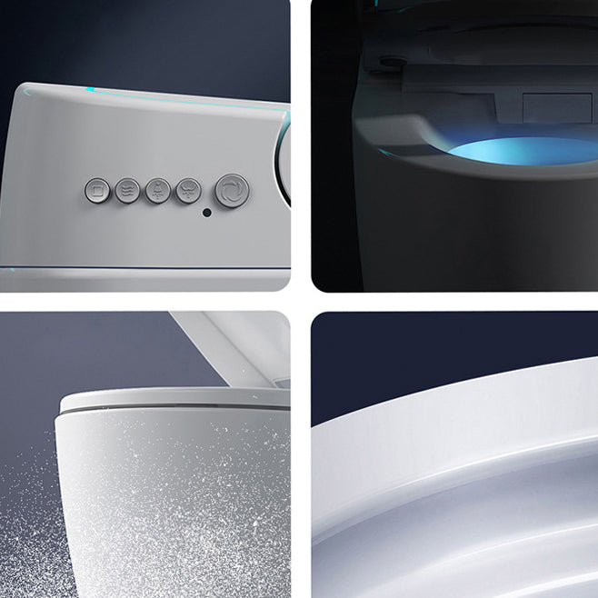 Concealed Tank Modern Toilet Heated Seat One-Piece Flush Toilet with Slow Close Seat
