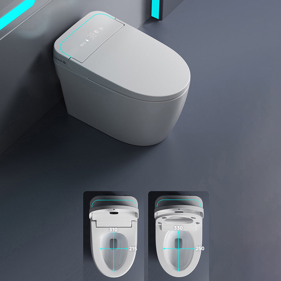 Concealed Tank Modern Toilet Heated Seat One-Piece Flush Toilet with Slow Close Seat