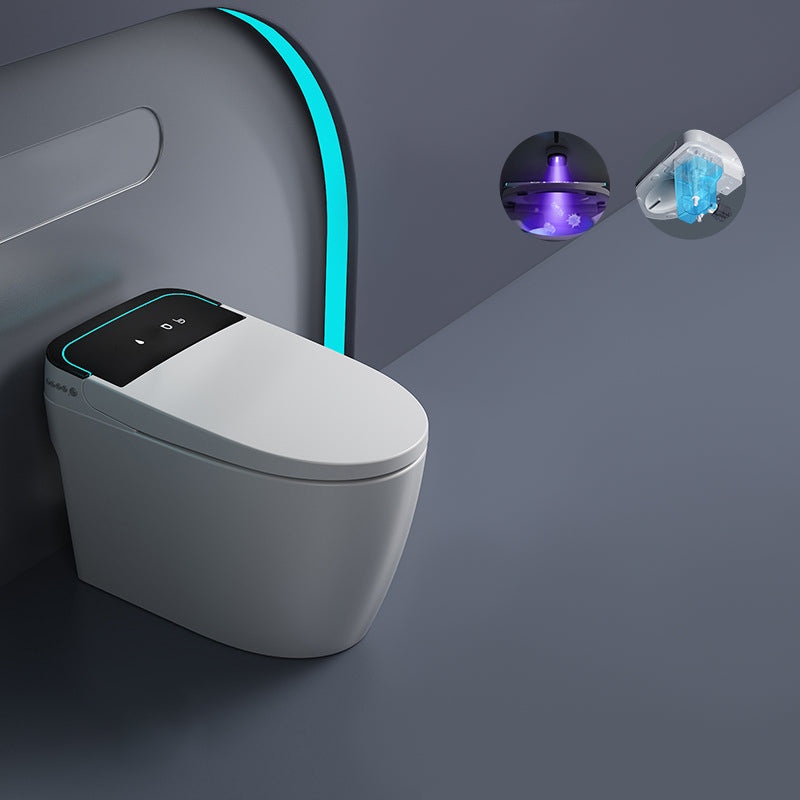 Modern Floor Mount Skirted Toilet Bowl Siphon Jet Toilet with Seat for Bathroom