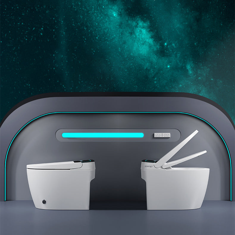 Modern Floor Mount Skirted Toilet Bowl Siphon Jet Toilet with Seat for Bathroom