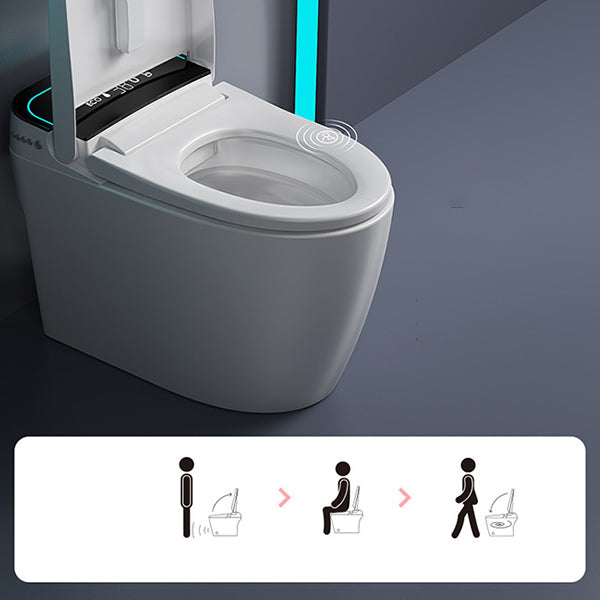 Modern Floor Mount Skirted Toilet Bowl Siphon Jet Toilet with Seat for Bathroom