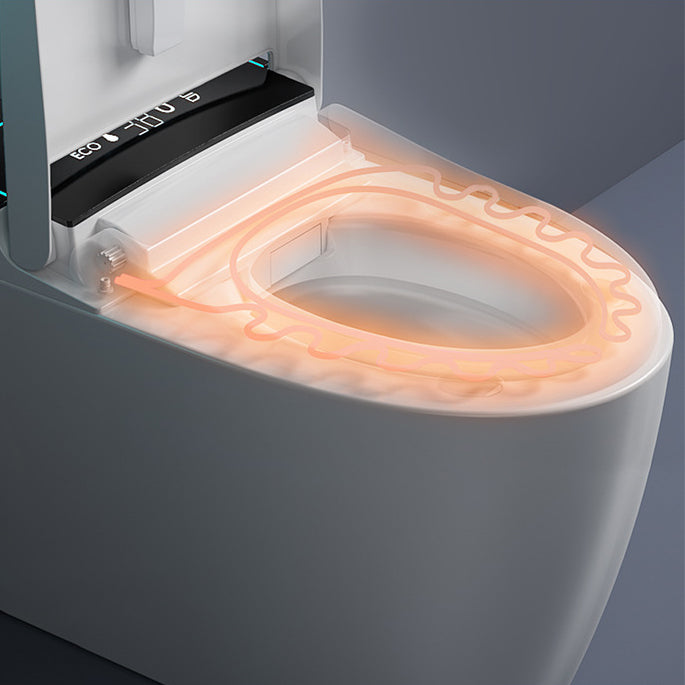 Modern Floor Mount Skirted Toilet Bowl Siphon Jet Toilet with Seat for Bathroom