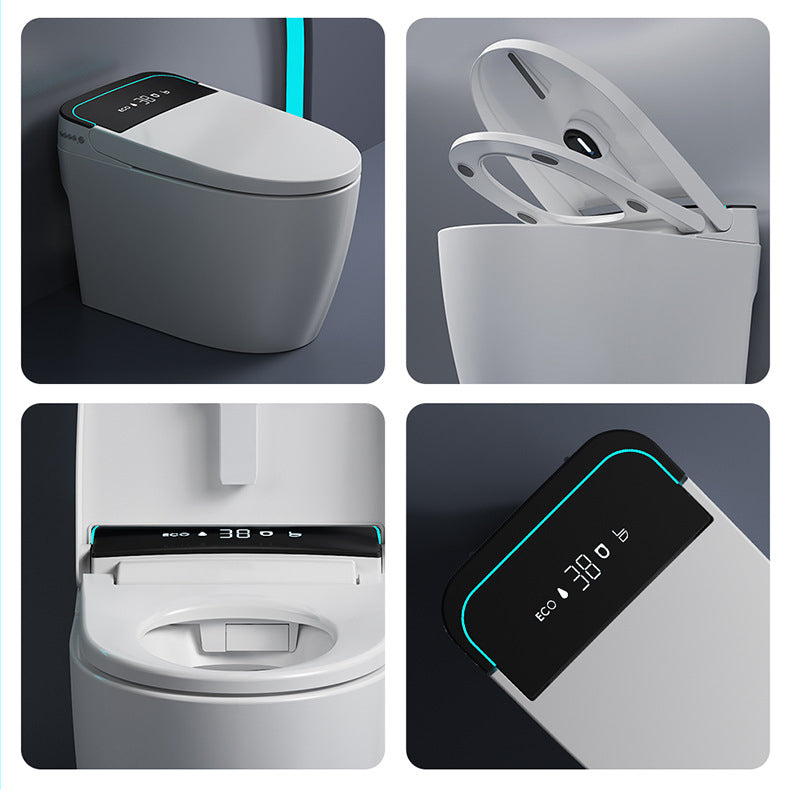 Modern Floor Mount Skirted Toilet Bowl Siphon Jet Toilet with Seat for Bathroom