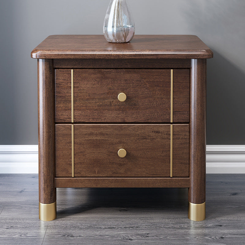 Traditional Wood Accent Table Nightstand Drawer Storage Bed Nightstand