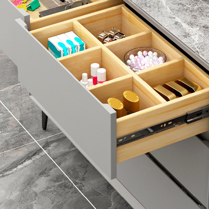 15.6-inch Width Modern Storage Chest Stone Dresser with 3/6 Drawers
