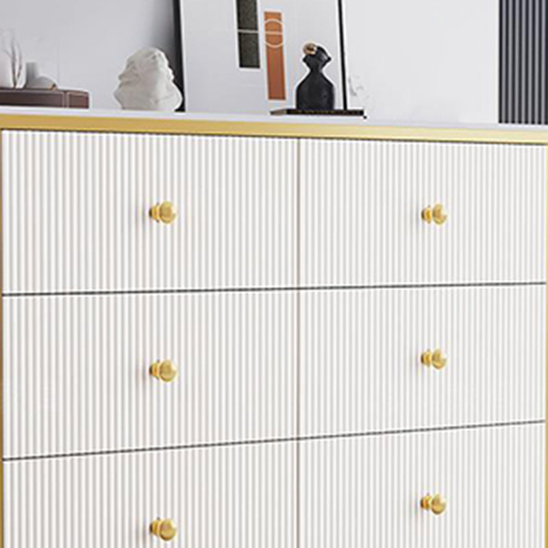 14.82-inch Width Glam Storage Chest Stone Dresser with 5/6 Drawers