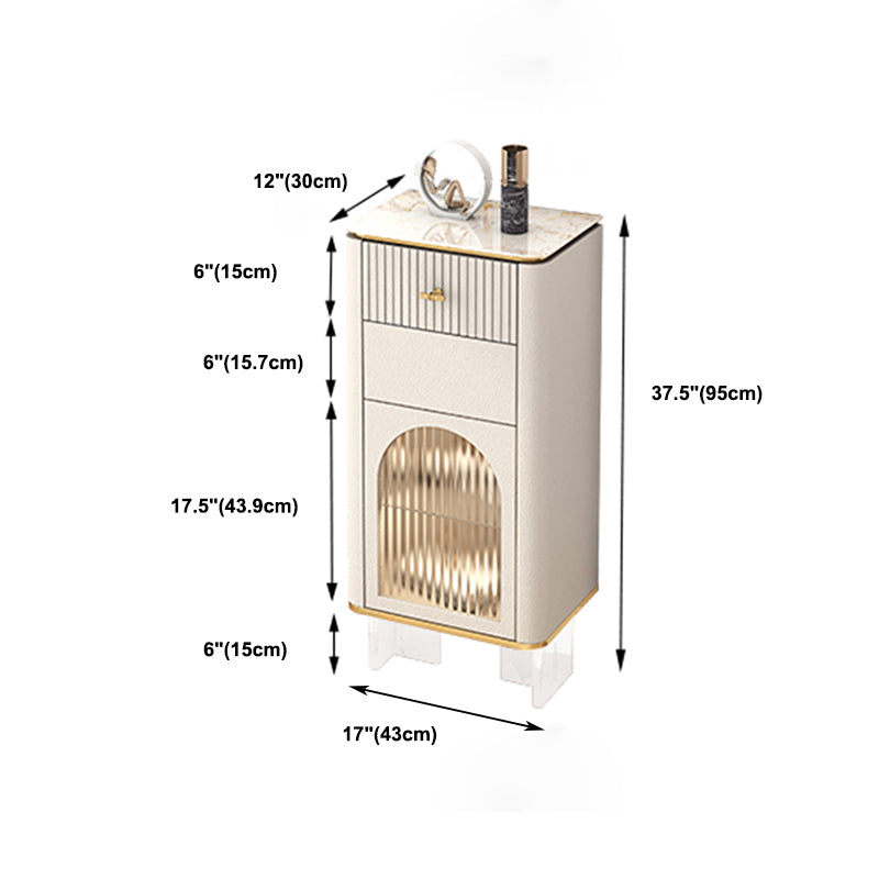 11.7-inch Width Glam Storage Chest Stone Storage Chest Dresser