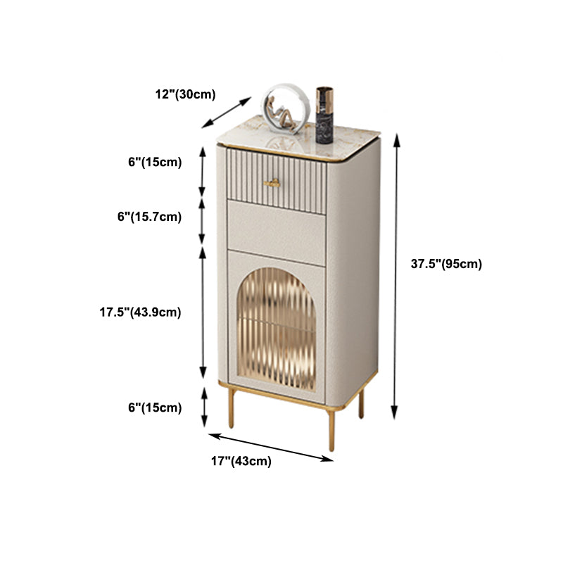 11.7-inch Width Glam Storage Chest Stone Storage Chest Dresser