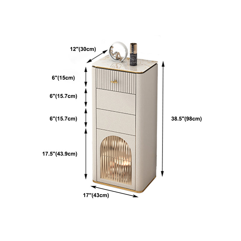 11.7-inch Width Glam Storage Chest Stone Storage Chest Dresser