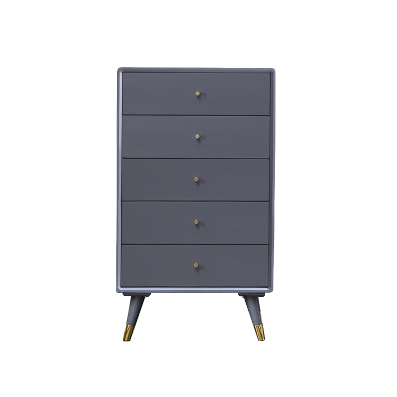 Solid Wood Glam Storage Chest Dresser Vertical Dresser with Metal Feet