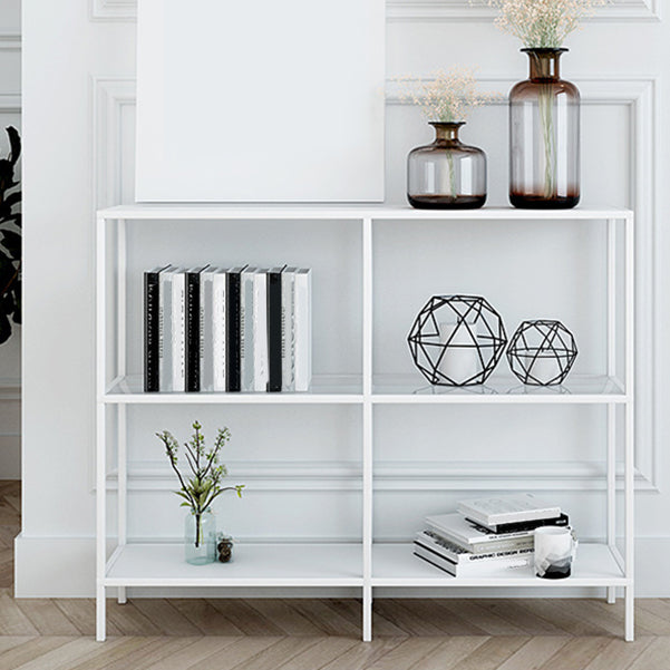 Contemporary Console Accent Table Antique Finish Rectangle Sofa Console Table in Metal