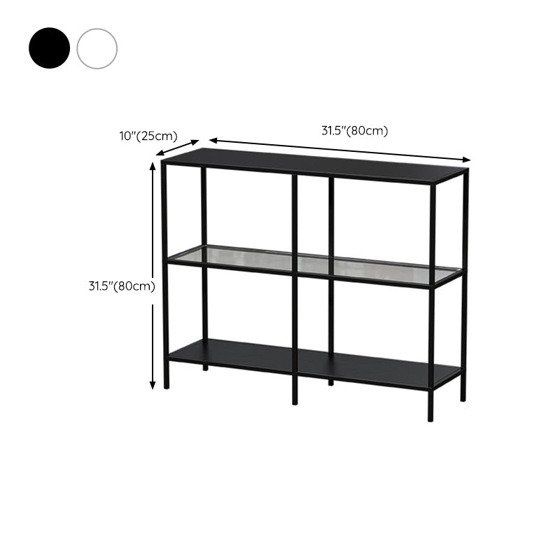 Contemporary Console Accent Table Antique Finish Rectangle Sofa Console Table in Metal