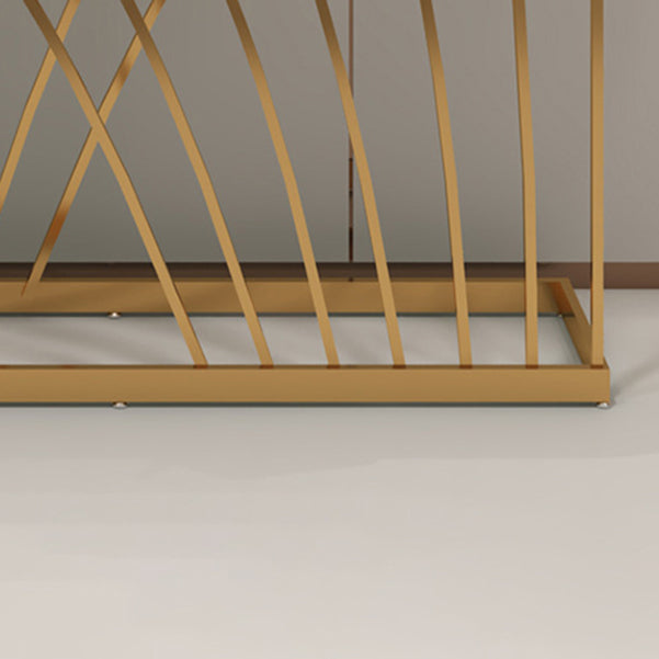 Glam Console Accent Table Antique Finish Oval Sofa Console Table