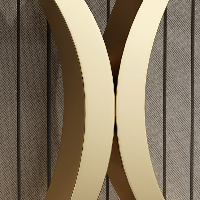 Marble Half Moon Console Table 31.5-inch Tall Accent Table with 1 Shelf