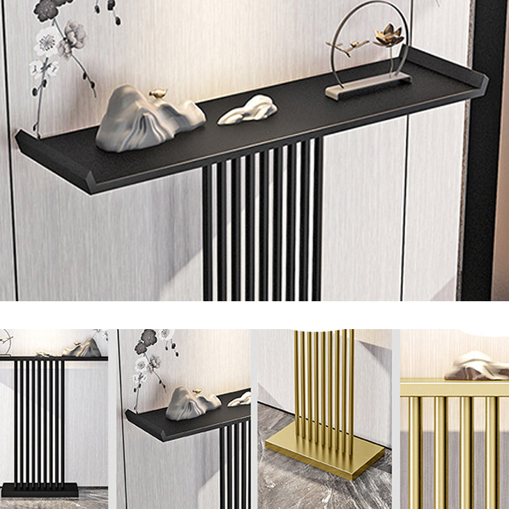 31.5-inch Tall Modern Console Table Iron Accent Table with Shelf