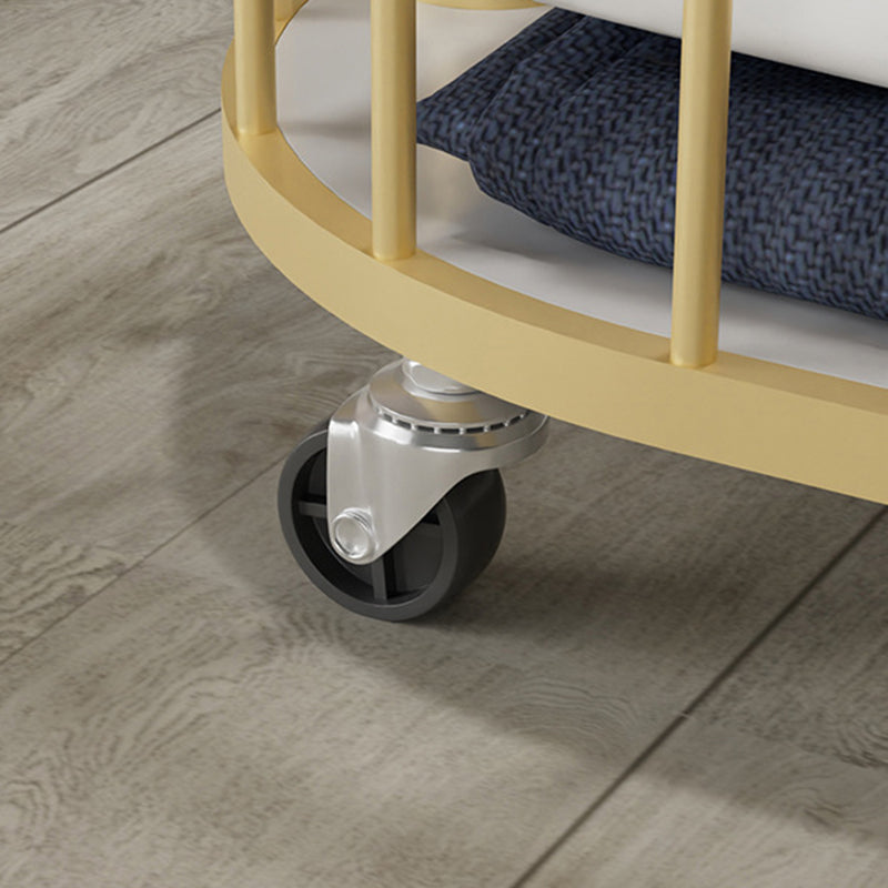 Classic Metal Clothes Hanger Basket Storage Free Standing Coat Rack with Castors