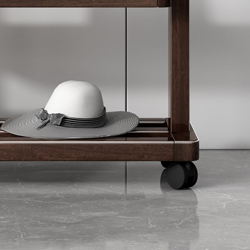 Contemporary Style Coat Hanger Solid Rubberwood Hooks Design Coat Rack for Living Room