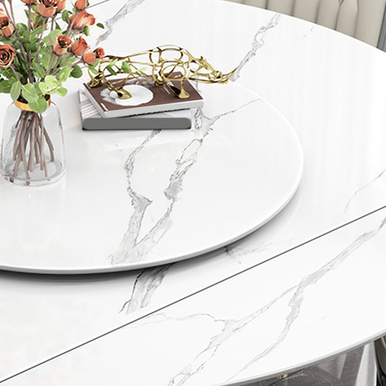 Contemporary Pedestal Dining Table Round Dinner Table for Home