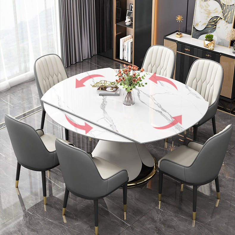 Contemporary Pedestal Dining Table Round Dinner Table for Home