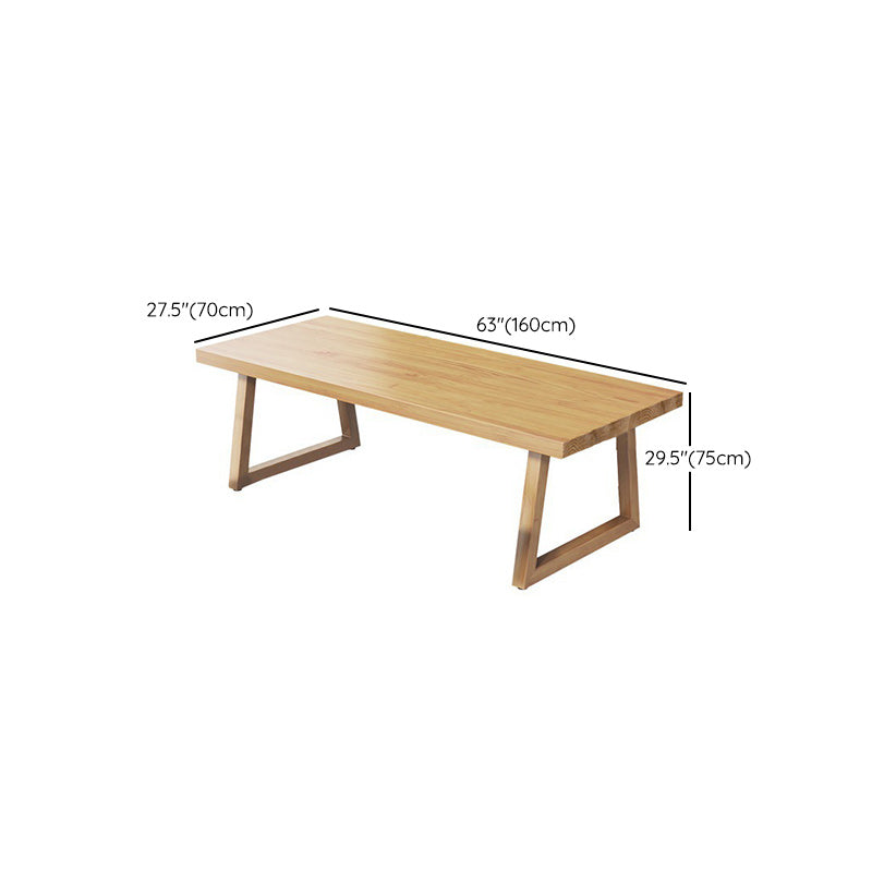 Sled Base Dining Table Contemporary Wood Dining Table for Home