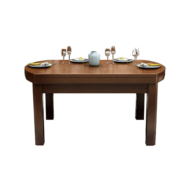 Contemporary Dinner Table Wood 4 Legs Dining Room Table for Home