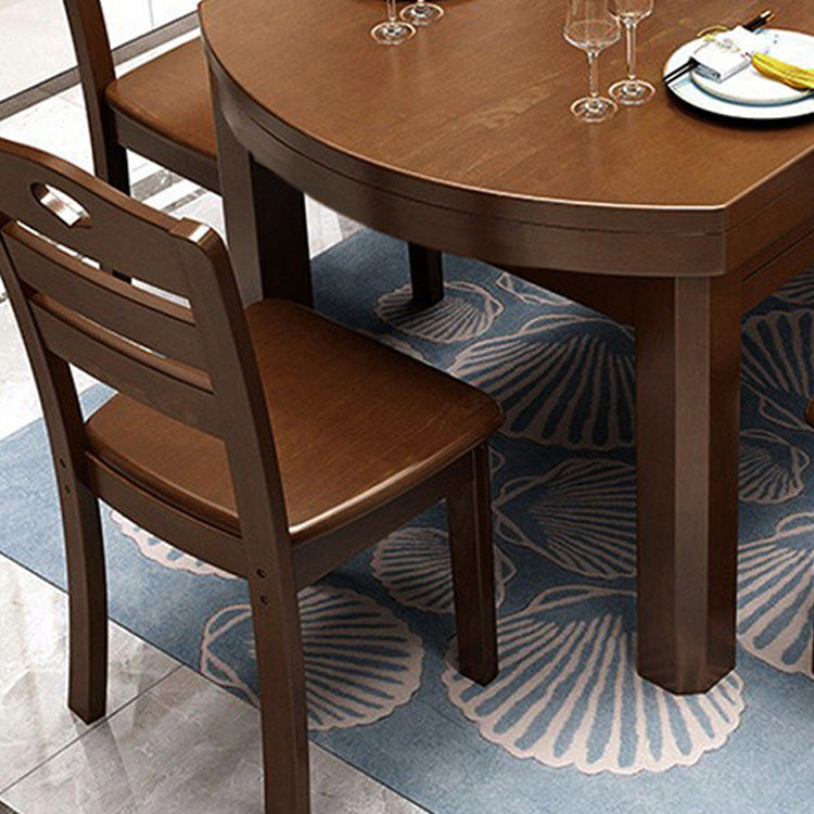 Contemporary Dinner Table Wood 4 Legs Dining Room Table for Home