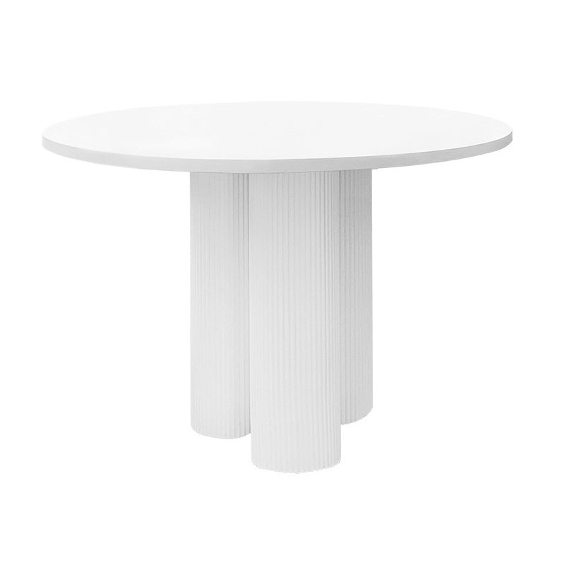 Stone Top Dining Table Modern Round Dining Table with 3 Iron Legs