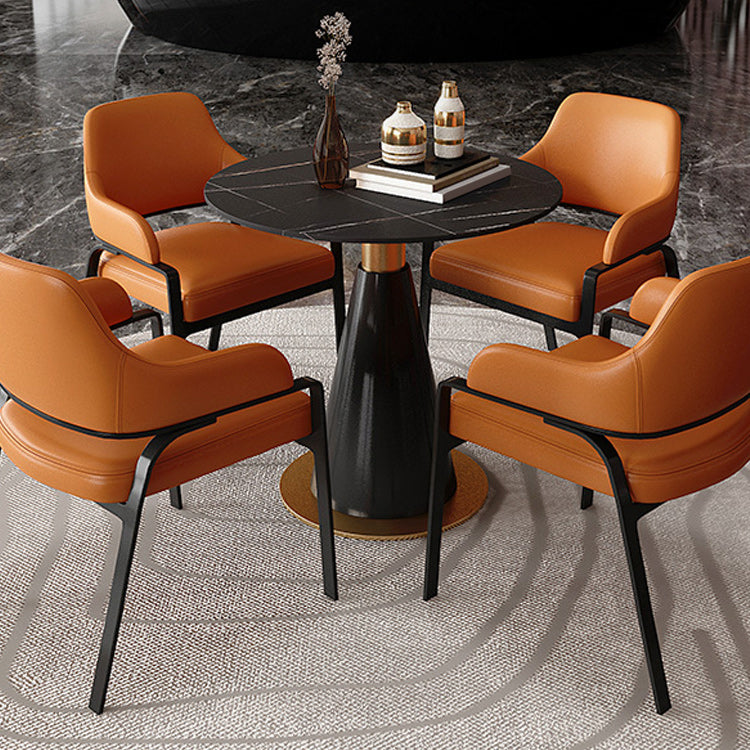 Traditional Luxury Round Indoor Table Sintered Stone Top Table for Kitchen