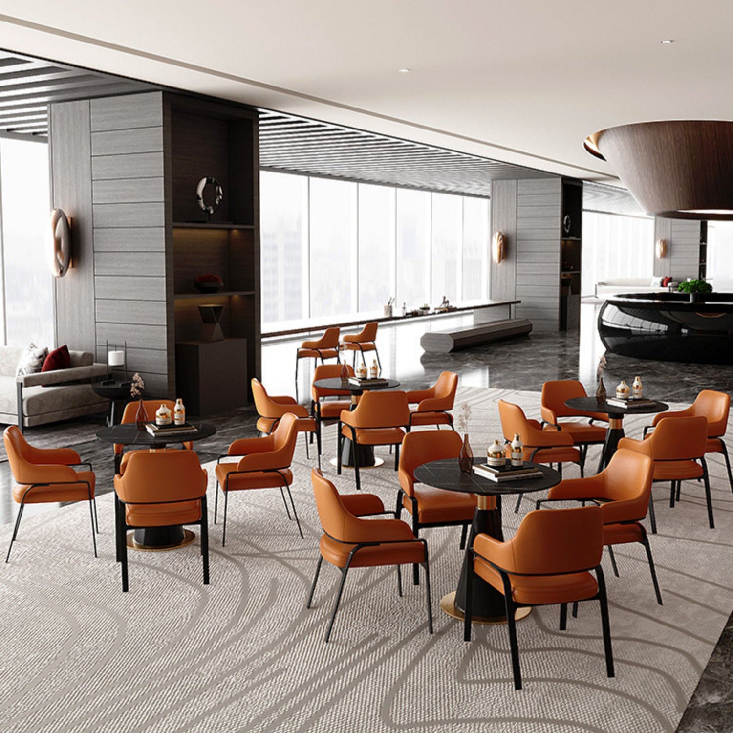 Traditional Luxury Round Indoor Table Sintered Stone Top Table for Kitchen