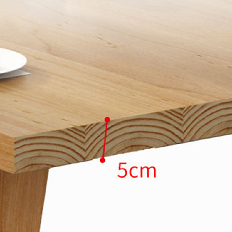 Pine Wood Dining Room Table Rectangle top Table with Sled Base