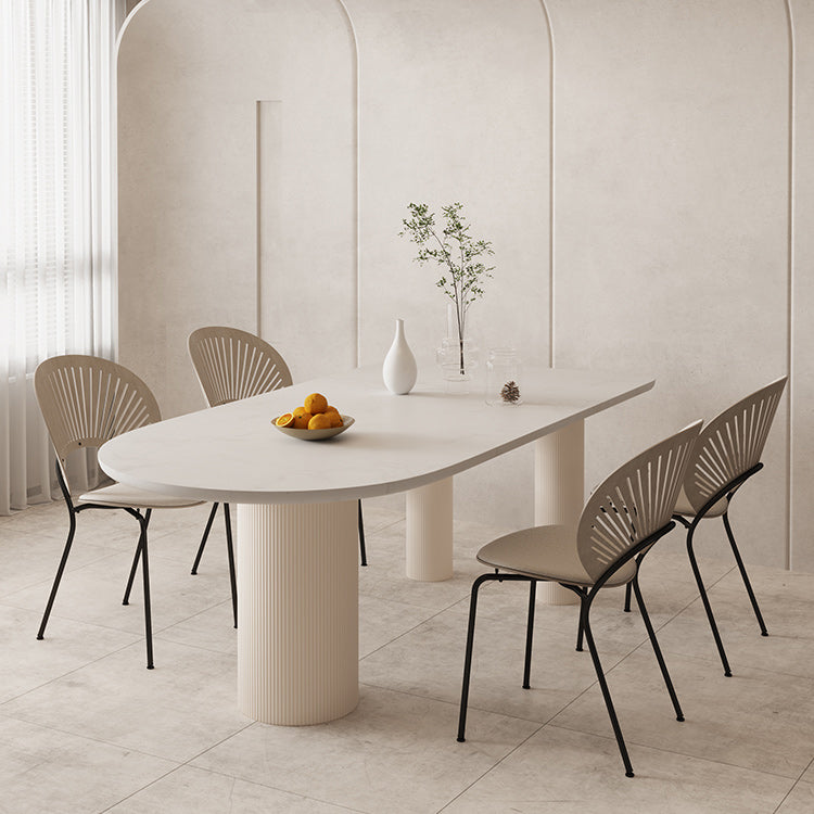 Free Form Table for Restaurant Luxury White Dining Table with 3 Legs