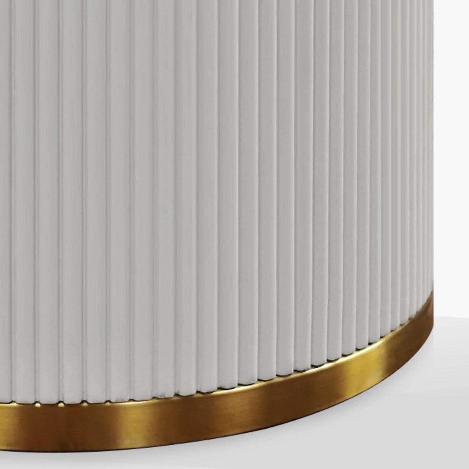 Modern Stone Top Dining Table Oval Table with Sled Base in White