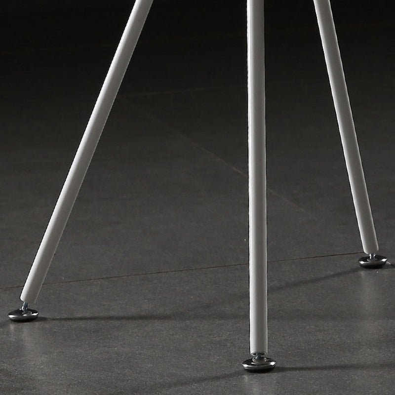 Industrial Style Armless Chair Solid Back Side Plastic Chair with Metal Base