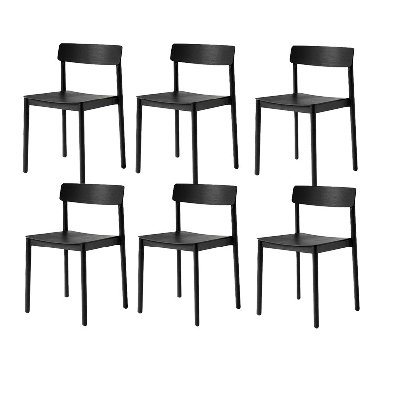 Modern Style Chairs Armless Dining Chairs with Wooden Legs for Kitchen