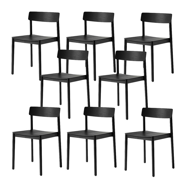 Modern Style Chairs Armless Dining Chairs with Wooden Legs for Kitchen