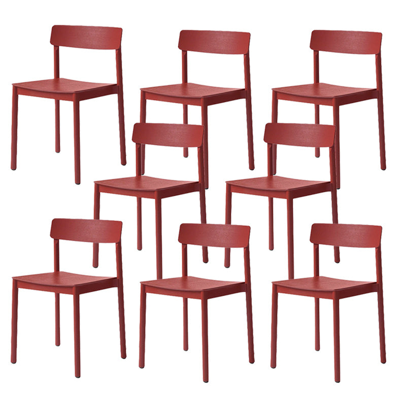 Modern Style Chairs Armless Dining Chairs with Wooden Legs for Kitchen
